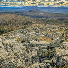 Aussicht von der Gråsidan im Sonfjället Nationalpark Richtung Glötesvålen